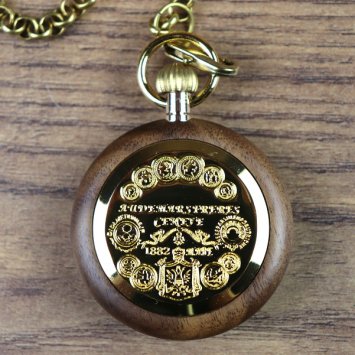 Preview: Pocket watch with wooden body